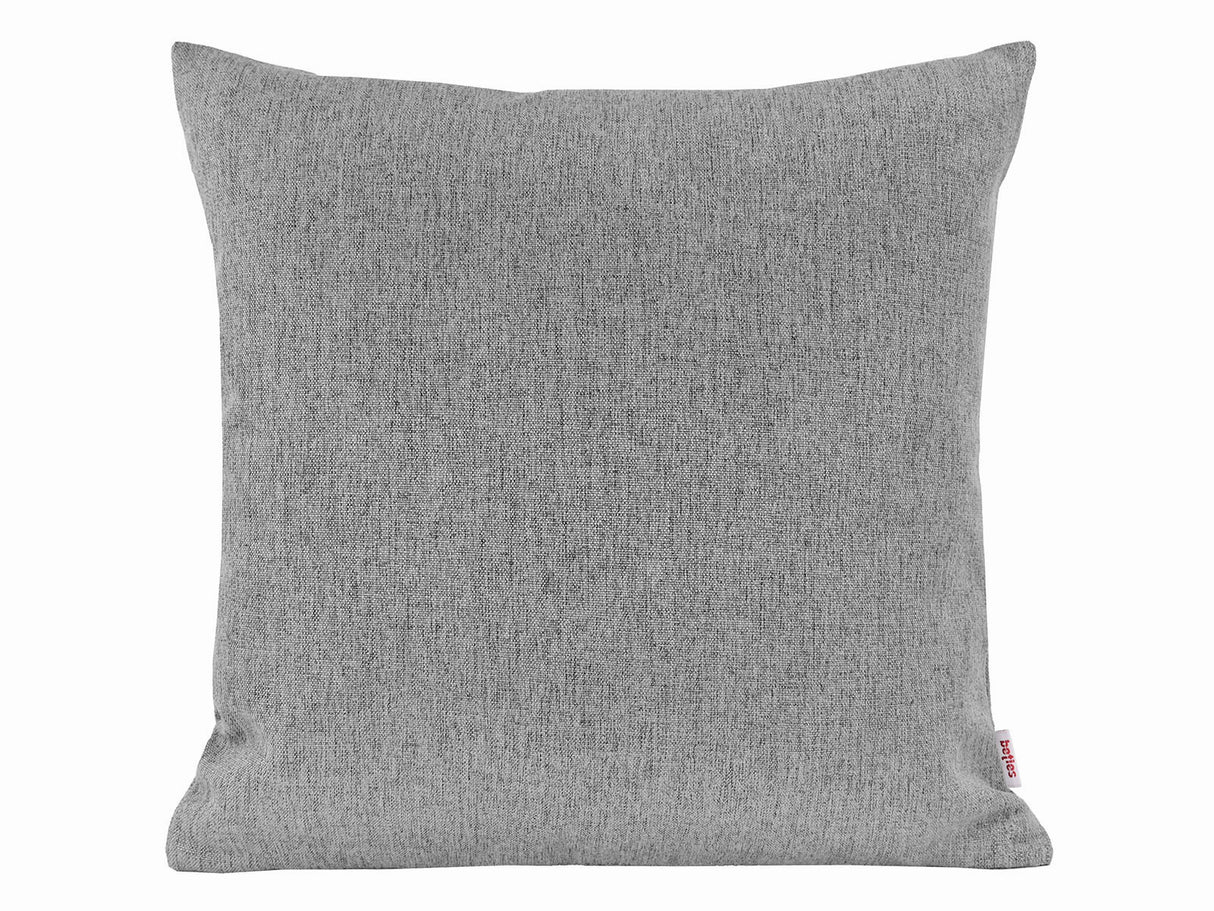 beties Wunschton Kissenhülle 50x50 cm Silber Grau – Vorderansicht, melierter Möbelstoff 