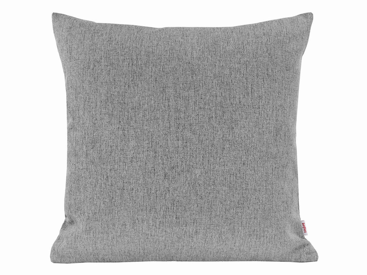  beties Wunschton Kissenhülle 60x60 cm Silber Grau – Vorderansicht, melierter Möbelstoff Sofakissen