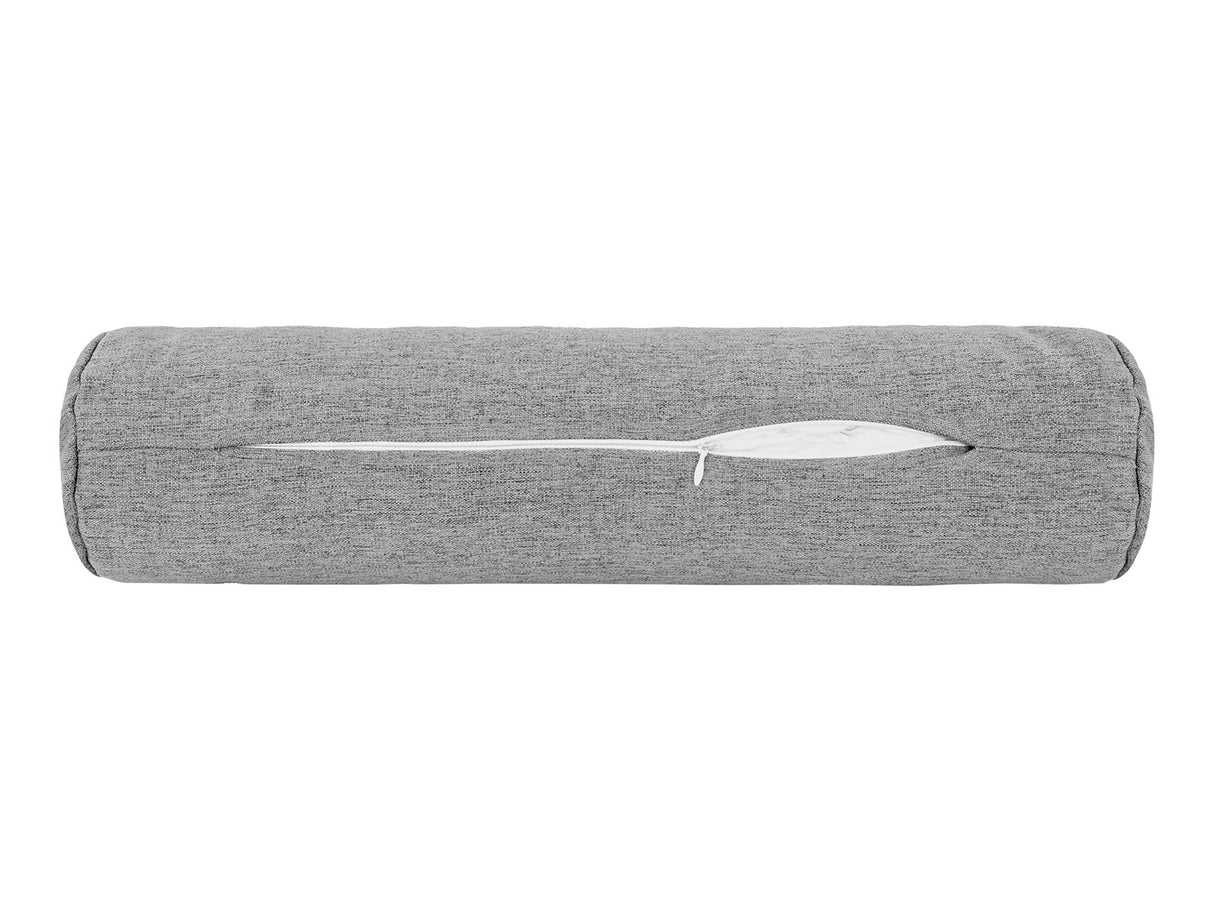  beties Wunschton Nackenrolle gefüllt 13x50 cm Silber Grau – mit offenem Reiverschluss, melierter Möbelstoff 