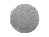  beties Wunschton Nackenrolle gefüllt 15x40 cm Silber Grau – Seitenansicht, melierter Möbelstoff 