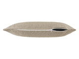  beties Wunschton Kissenhülle 30x70 cm Taupe Braun – liegend, melierter Möbelstoff Dekokissen 
