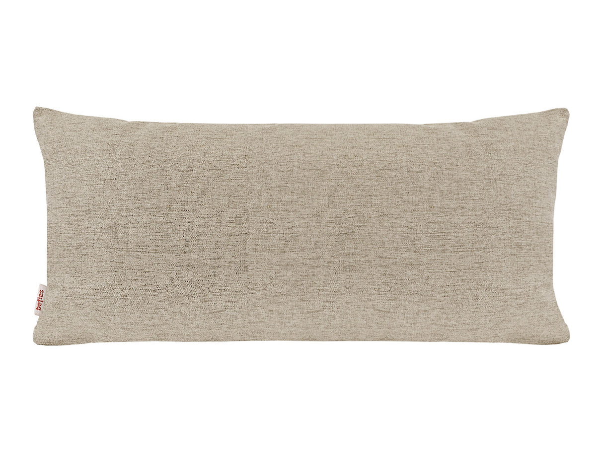  beties Wunschton Kissenhülle 30x70 cm Taupe Braun – Vorderansicht, melierter Möbelstoff Dekokissen 