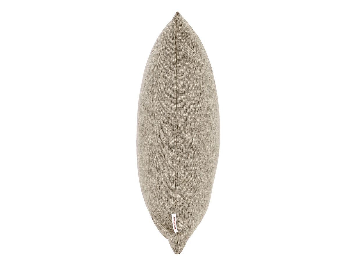 beties Wunschton Kissenhülle 40x40 cm Taupe Braun – Seitenansicht, melierter Möbelstoff 