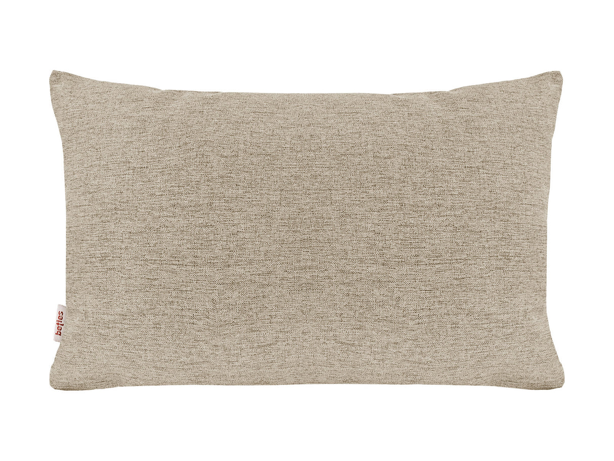  beties Wunschton Kissenhülle 40x60 cm Taupe Braun – Vorderansicht, melierter Möbelstoff Dekokissen 