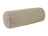 beties Wunschton Nackenrollenhülle 15x40 cm Taupe Braun – Schrägansicht, melierter Möbelstoff 