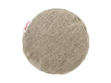 beties Wunschton Nackenrollenhülle 15x40 cm Taupe Braun – Seitenansicht, melierter Möbelstoff 