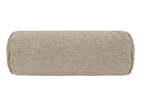 beties Wunschton Nackenrollenhülle 15x40 cm Taupe Braun – Vorderansicht, melierter Möbelstoff