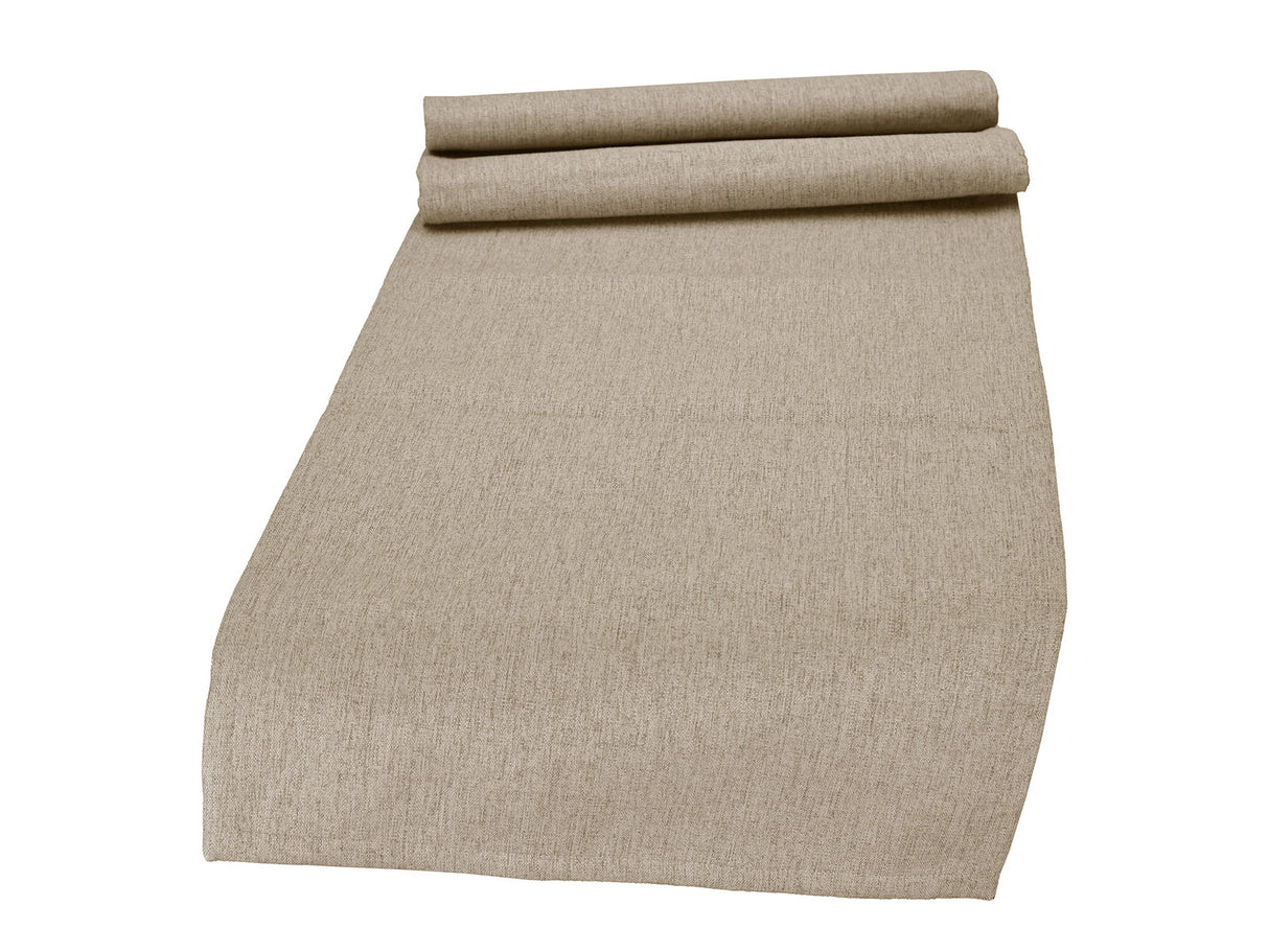 beties Wunschton Tischläufer 40x130 cm Taupe Braun – Vorderansicht, melierter Möbelstoff