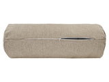 beties Wunschton XL Nackenrollenhülle 25x70 cm Taupe Braun – geöffnet, melierter Möbelstoff