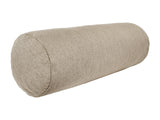 beties Wunschton XL Nackenrollenhülle 25x70 cm Taupe Braun – Schrägansicht, melierter Möbelstoff