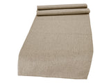 beties Wunschton XL Tischläufer 40x220 cm Taupe Braun – Vorderansicht, melierter Möbelstoff