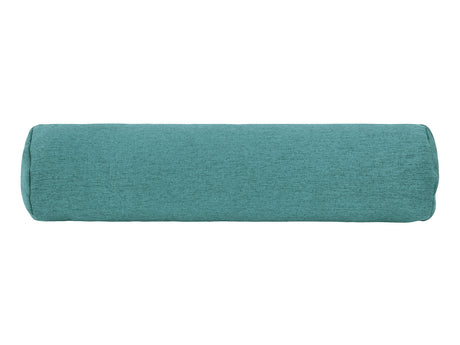  beties Wunschton Nackenrolle gefüllt 13x50 cm Teal Petrol – vorderansicht, melierter Möbelstoff 