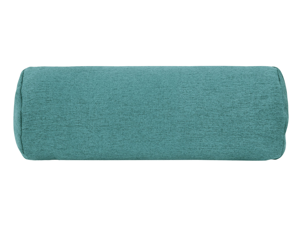 beties Wunschton Nackenrollenhülle 15x40 cm Teal Petrol – vorderansicht, melierter Möbelstoff 