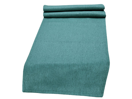 beties Wunschton XL Tischläufer 40x220 cm Teal Petrol – Vorderansicht, melierter Möbelstoff 