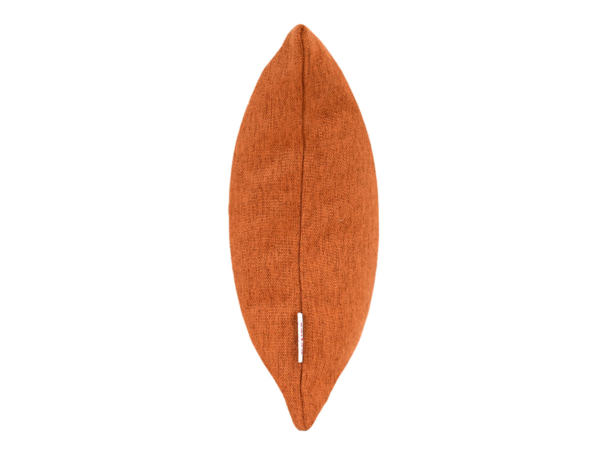  beties Wunschton Kissenhülle 25x35 cm Terracotta Orange – Seitenansicht, melierter Möbelstoff 