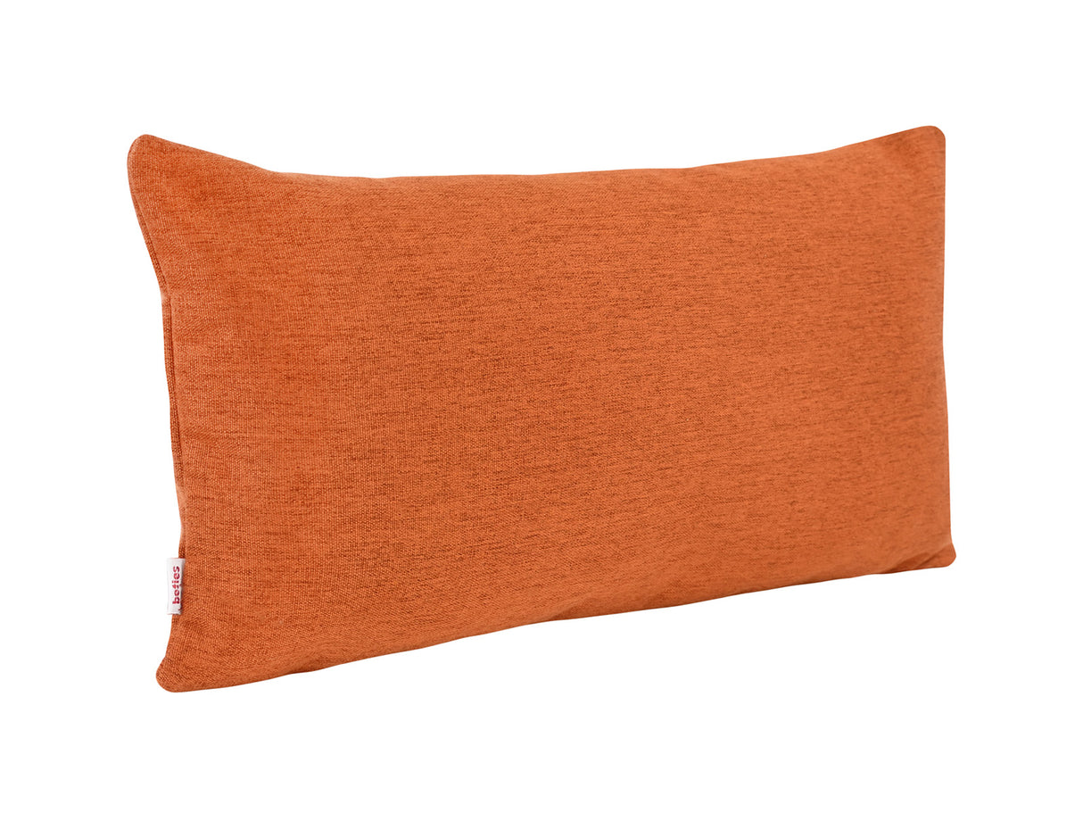  beties Wunschton Kissenhülle 30x50 cm Terracotta Orange – Schrägansicht, melierter Möbelstoff 