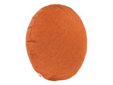  beties Wunschton Kissenhülle rund Ø40 cm Terracotta Orange – Schrägansicht, melierter Möbelstoff 