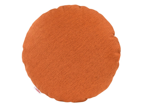  beties Wunschton Kissenhülle rund Ø40 cm Terracotta Orange – vorderansicht, melierter Möbelstoff 