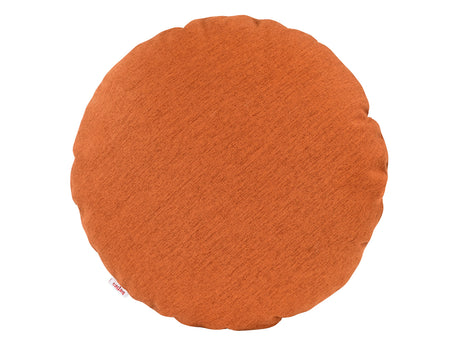 beties Wunschton Kissenhülle rund Ø60 cm Terracotta Orange – vorderansicht, melierter Möbelstoff 