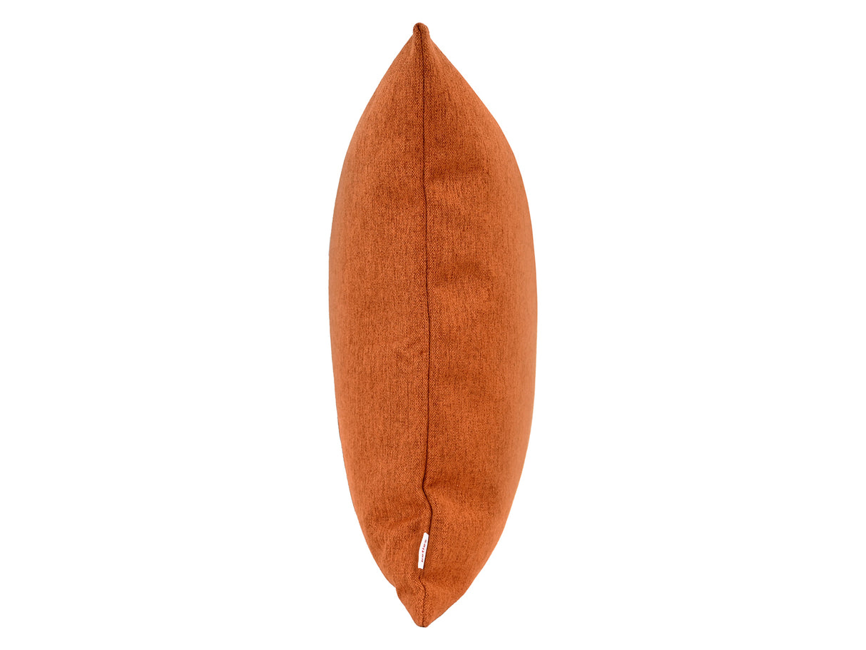  beties Wunschton Kissenhülle 60x60 cm Terracotta Orange – seitenansicht, melierter Möbelstoff 