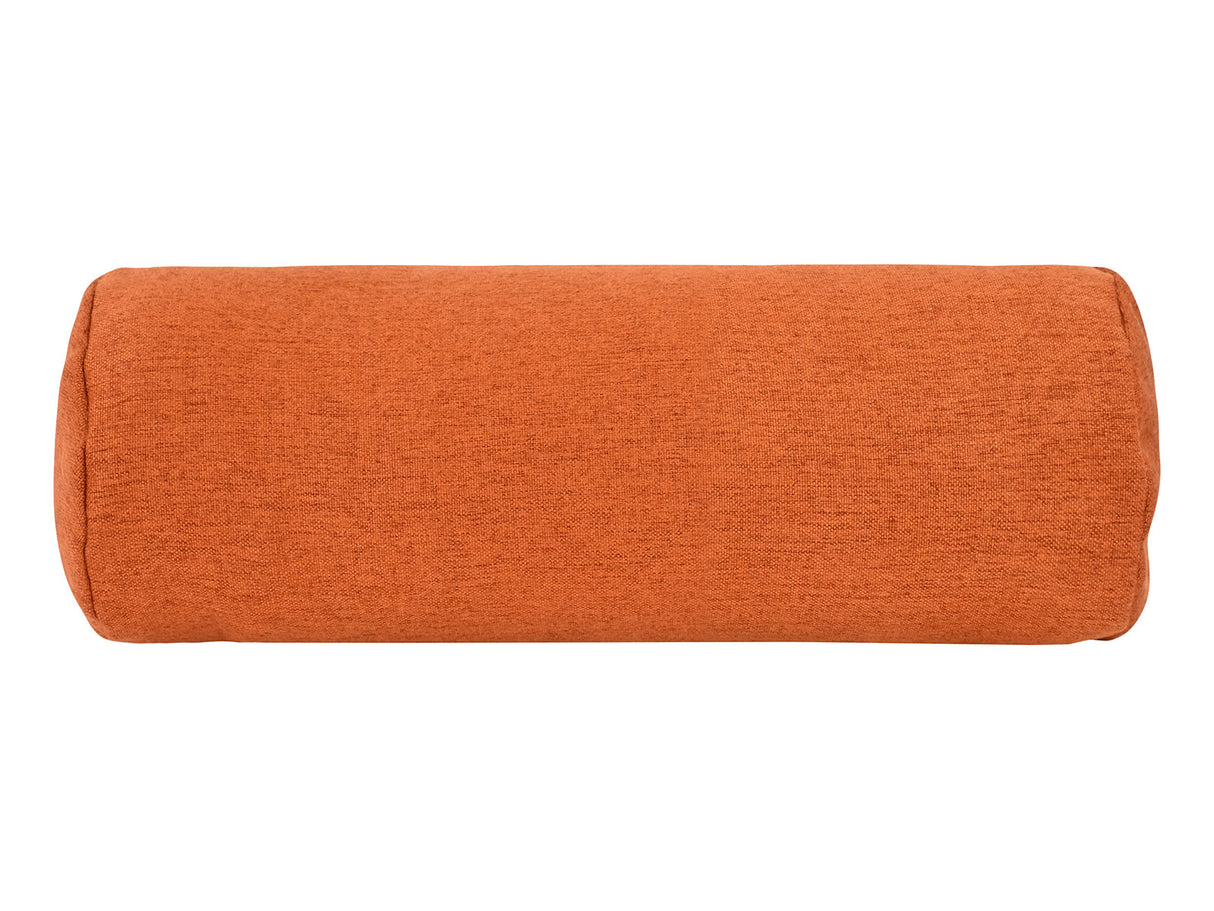  beties Wunschton Nackenrollenhülle 15x40 cm Terracotta Orange – vorderansicht, melierter Möbelstoff 