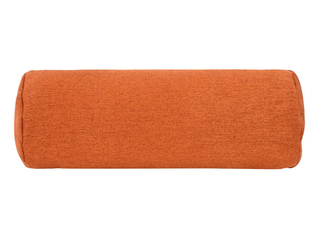 beties Wunschton Nackenrollenhülle 15x40 cm Terracotta Orange – vorderansicht, melierter Möbelstoff 