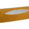 XL Rollenhülle 25x70 cm curry-gelb beties „FarbTon" – Kissenbezug mit geöffnetem Reißverschluss, Seitenansicht