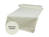  XL Tischläufer 40x220 cm sahne-weiß Chenille-Haptik beties „FarbTon" – Detailbild Stoffstruktur 