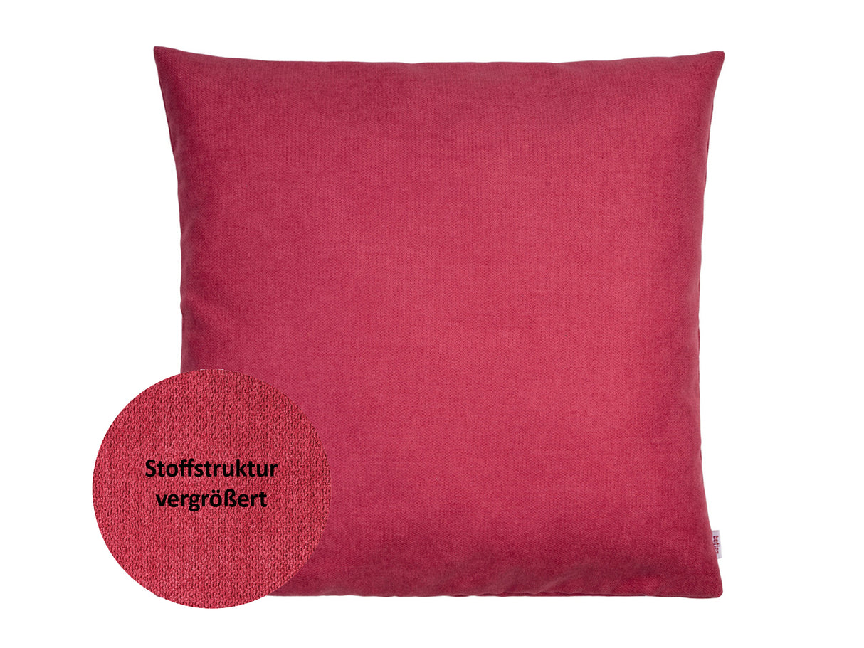 Kissenhülle himbeer-rot Chenille-Haptik beties "FarbTon"