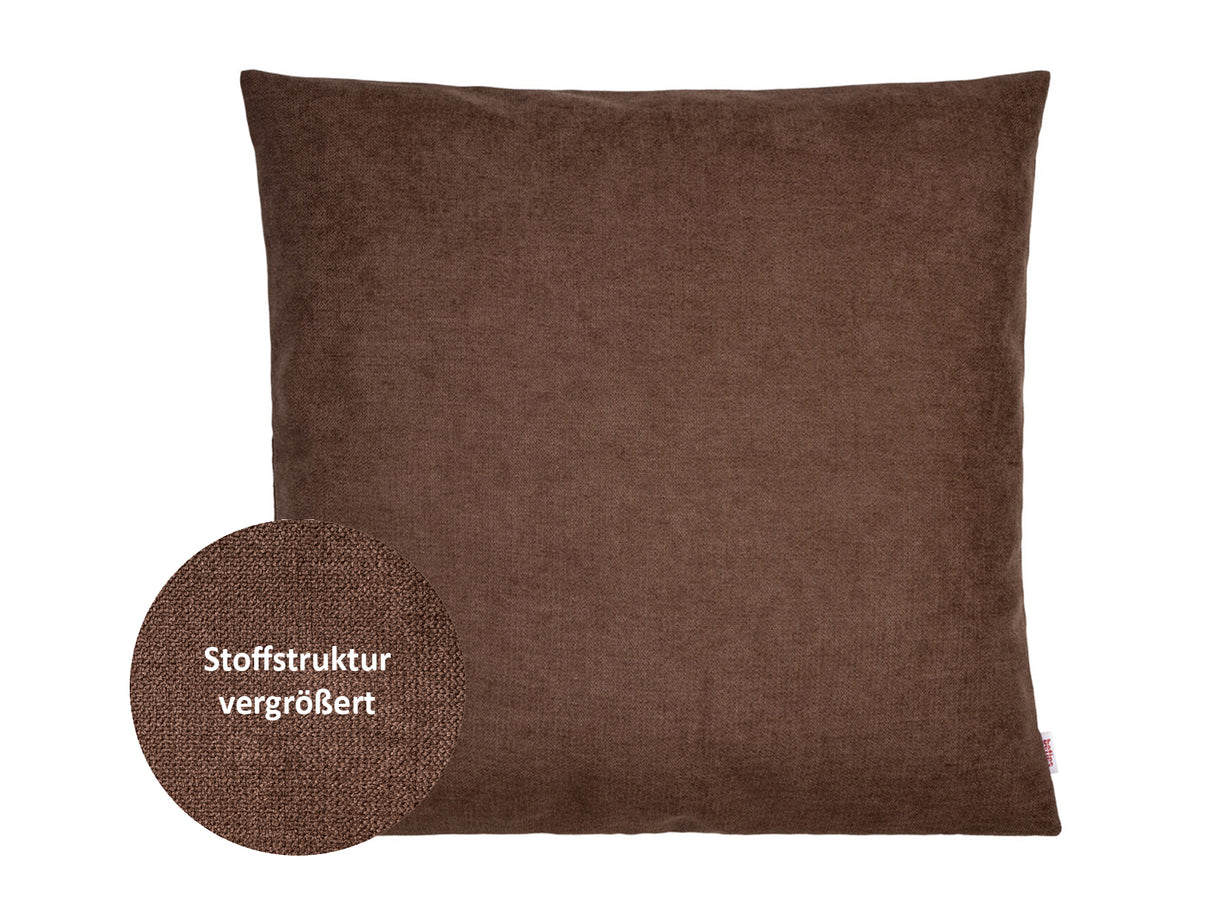 Kissenhülle kaffeebohne-braun Chenille-Haptik beties "FarbTon"