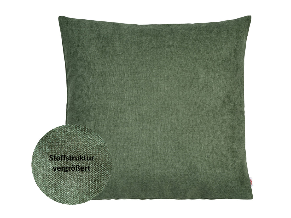 Kissenhülle oliven-grün Chenille-Haptik beties "FarbTon"