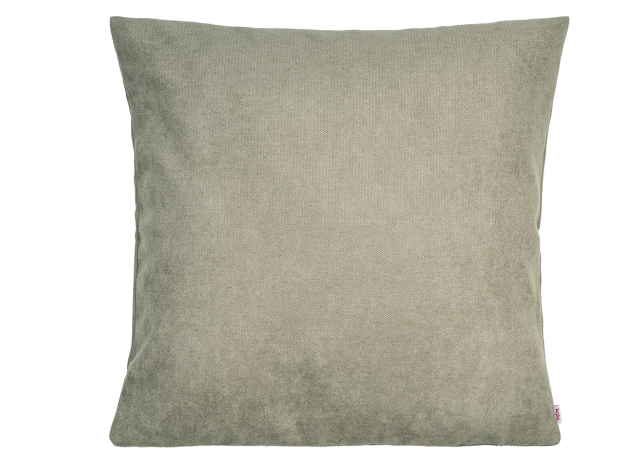 Kissenhülle ca. 60x60 cm greig-taupe aus der beties FarbTon Serie – Übersicht aller verfügbaren Uni-Farben.
