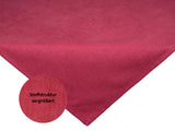 Mitteldecke ca. 80x80 cm himbeer-rot Chenille-Haptik beties "FarbTon" mit einem Detailbild der Stoffstrucktur.