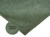 Mitteldecke oliven-grün Chenille-Haptik beties "FarbTon" mit einem Detailbild der Stoffstrucktur.