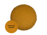 Runde Kissenhülle curry-gelb Chenille-Haptik beties "FarbTon"