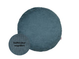 Runde Kissenhuelle nordlicht-blau Chenille-Haptik beties "FarbTon"