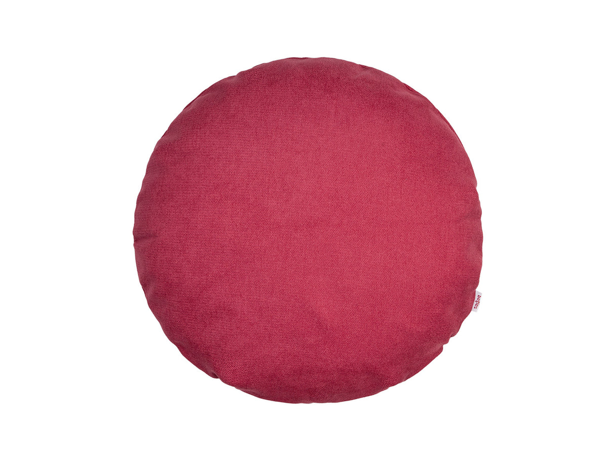 Kissenhülle rund ca. 50 cm Ø himbeer-rot Chenille-Haptik beties „FarbTon"