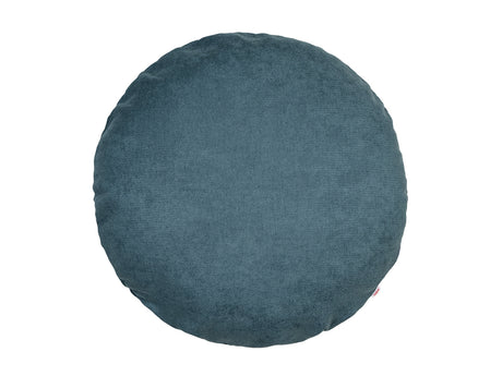  Kissenhülle rund 60 cm Ø nordlicht-blau Chenille-Haptik beties „FarbTon" – Kissenbezug Oeko-Tex 