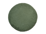  Kissenhülle rund 60 cm Ø oliven-grün Chenille-Haptik beties „FarbTon" – Kissenbezug Oeko-Tex 