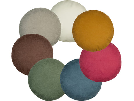 Kissenhülle rund ca. 60 cm Ø Chenille-Haptik beties "FarbTon" Kissenbezug in Raumausstatter Qualität