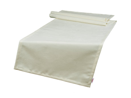  XL Tischläufer 40x220 cm sahne-weiß Chenille-Haptik beties „FarbTon" – Tischwäsche Oeko-Tex 