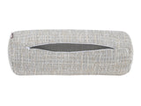  beties Freiluft Melange Outdoor-nackenrollenhülle 15x40 cm Beige Frontansicht – wetterfeste Rundkissenhülle für Garten 