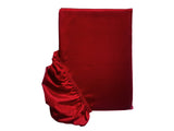 Karmin-rotes Glanz Satin Spannbetttuch mit Rundum-Gummizug anschmiegsam & edel von beties.