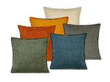 Cushion cover approx. 40x40 cm corduroy velvet beties "HYggelig No.1" cushion cover with elaborate double denim seam in interior decorator quality