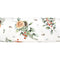 Weisse Nackenrollenhuelle ca. 15x40 cm – Winterdeko mit orangen, gefrosteten Rosen, Tannenzapfen und Zweigen – 100% Baumwolle – Aus der beties Magie des Winters "Frost-Rose" Kollektion.
