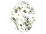 Runde Kissenhuelle ca. 40 cm im Durchmesser – Winterdeko mit Tannenzapfen – 100% Baumwolle – aus der beties Kollektion Magie des Winters "Moggl"