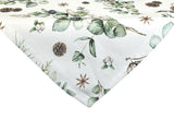 Mitteldecke ca. 80x80 cm – Winterdeko mit Tannenzapfen – 100% Baumwolle – aus der beties Kollektion, Magie des Winters "Moggl"