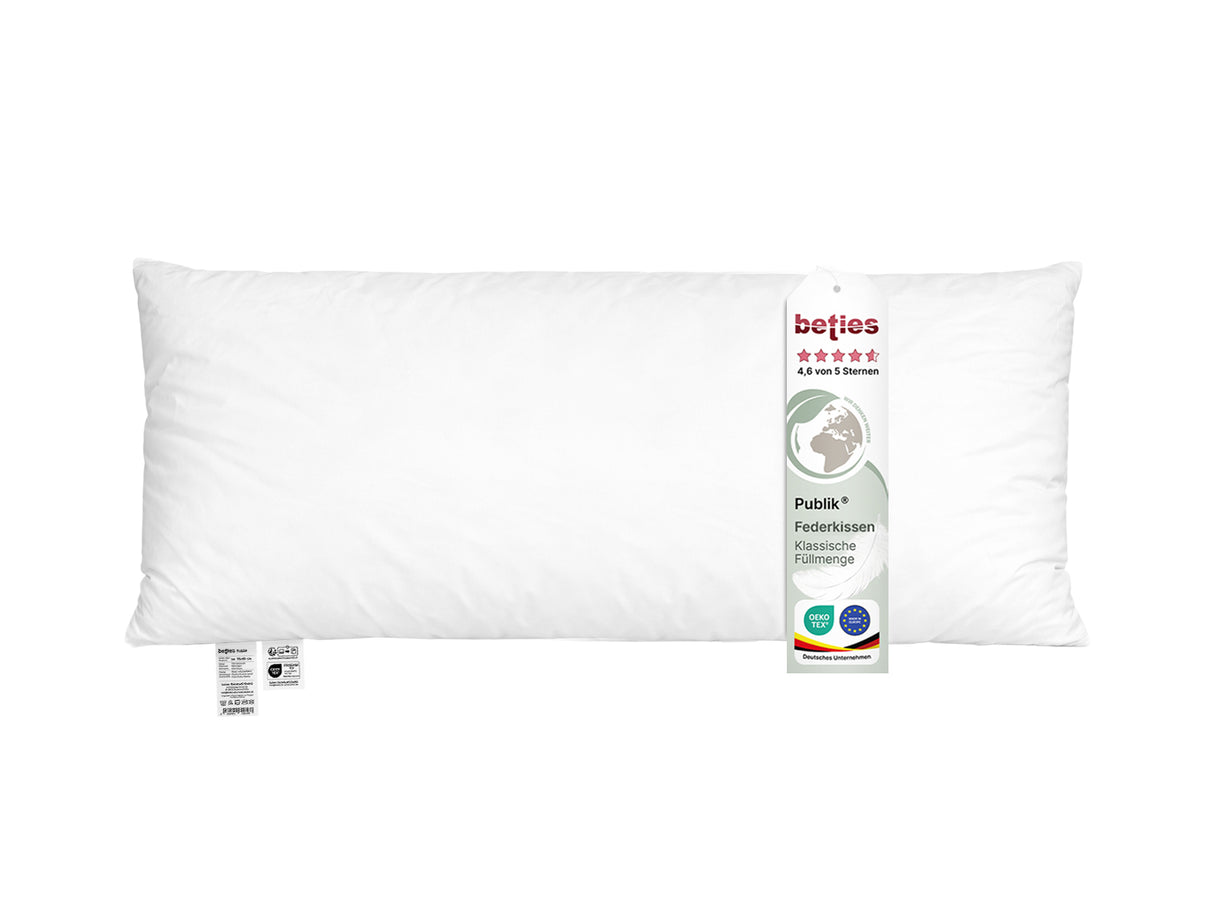  beties Publik Federkissen Fuellkissen 30x70 cm – Masszeichnung mit Breite und Hoehe in Zentimeter 