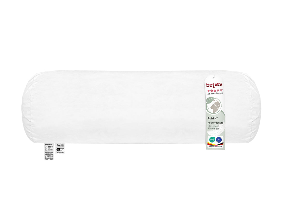Federkissen Nackenrolle 15x40 cm Innenkissen – Beinrolle | Publik