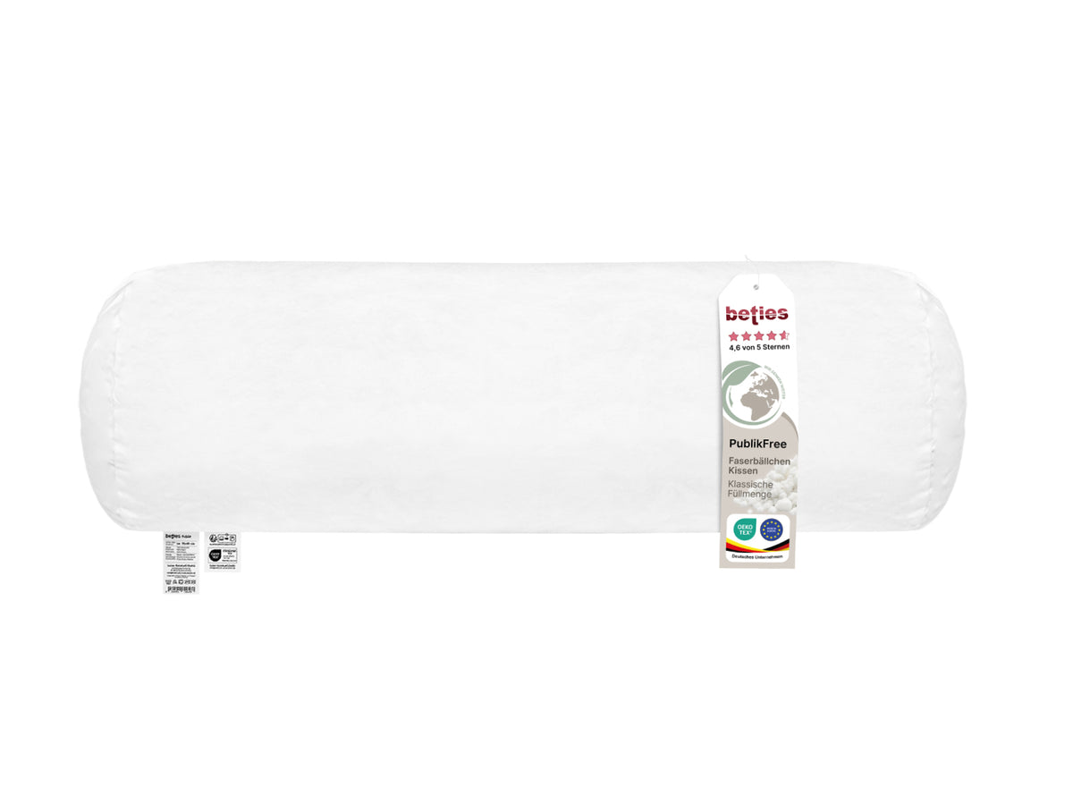 Faserbällchen Nackenrolle 15x40 cm Innenkissen – Beinrolle | PublikFree